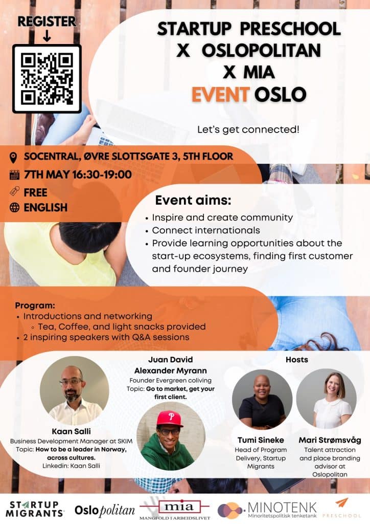 Nettverksevent 7. mai - etablering og utvikling av bedrift i Norge - vær rask, meld deg på her! 26