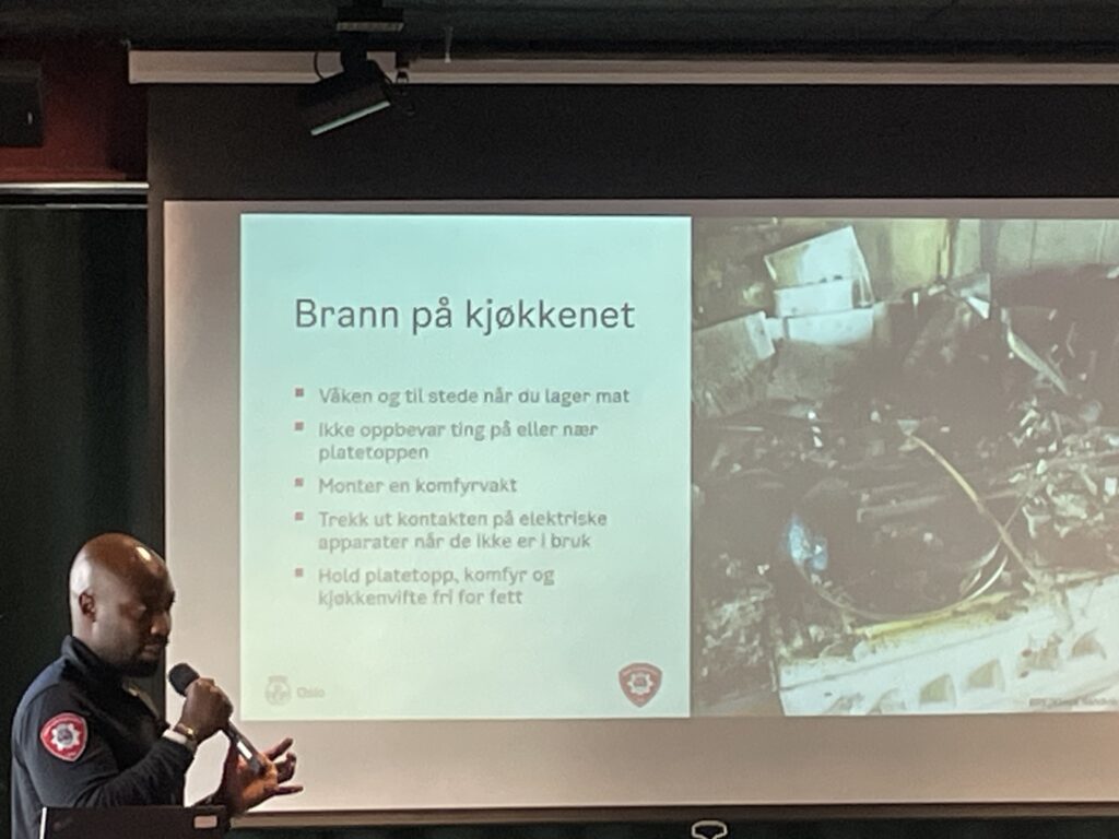 Oslo Brann og redningsetat forteller om risiko for brann på kjøkkenet